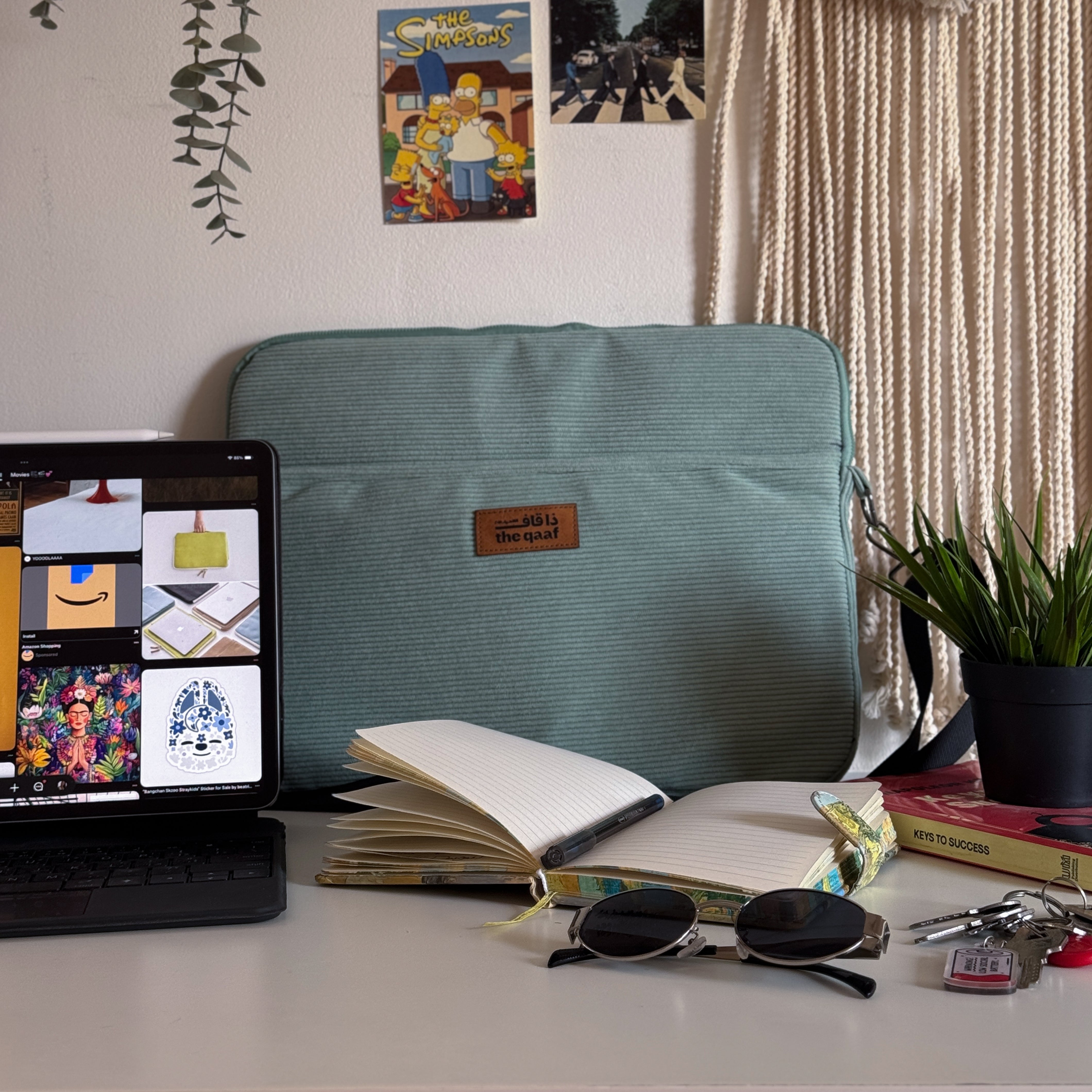 Mint Green Corduroy Laptop