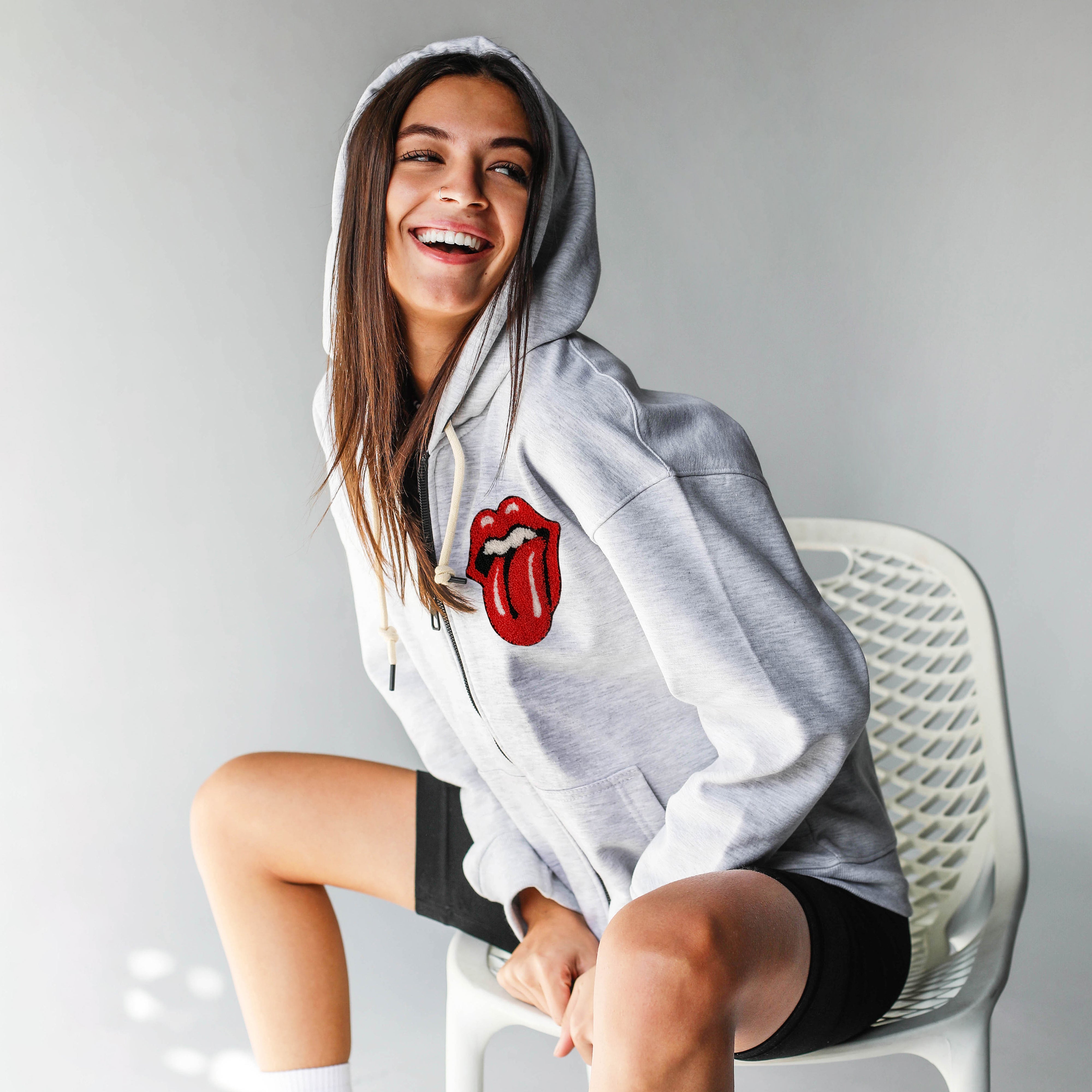 Rolling Stones Hoodie (Grey) - theqaafshop