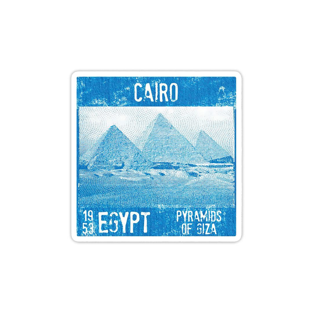 Blue Cairo stamp