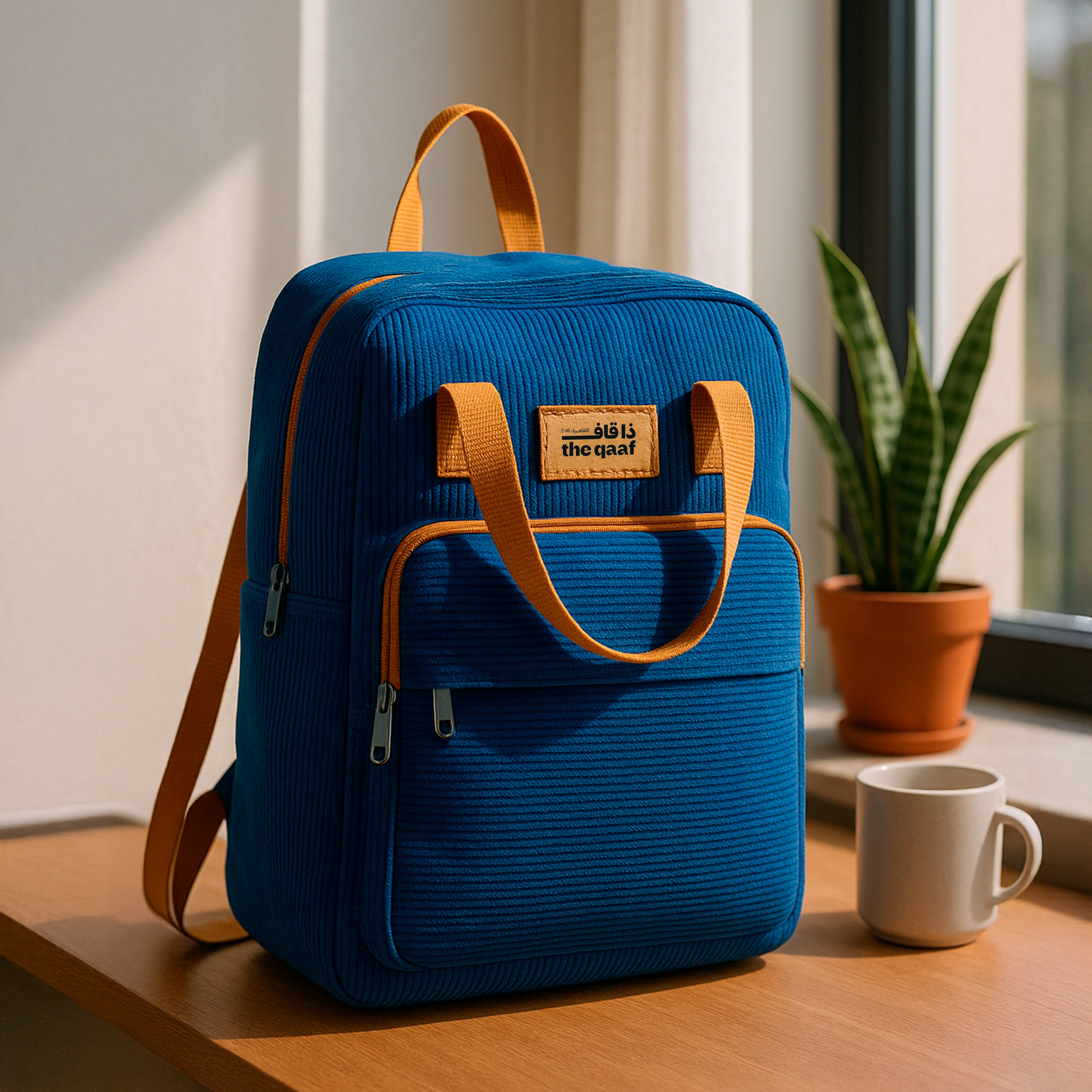 Petrol Corduroy Backpack