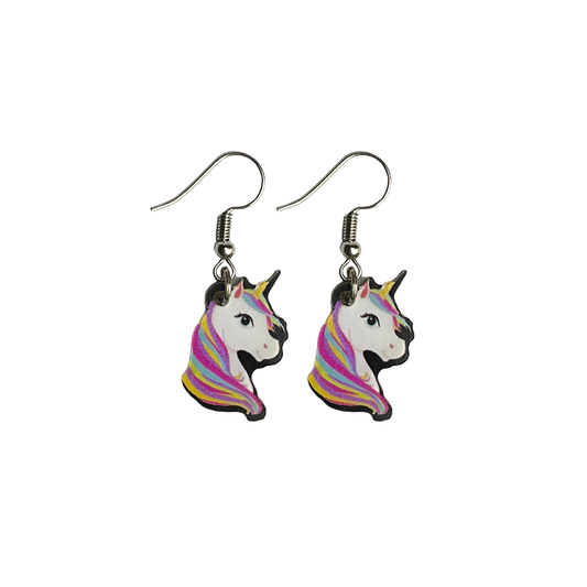 Unicorn Acrylic Earring - theqaafshop